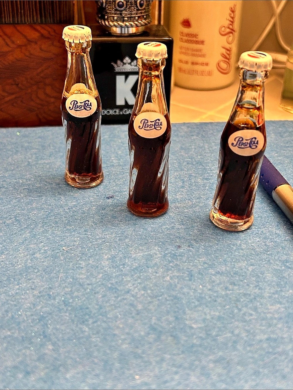 Pepsi Vintage Miniature Glass Pepsi Cola Bottle Vintage Glass Bottles Set of 3